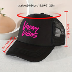 Kids VACAY Embroidery Mesh Baseball Cap Outdoor Sport
