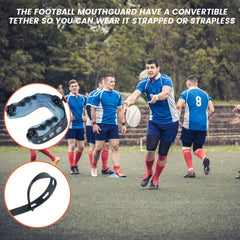 2pcs Mouth Guard with Strap for Sports Football Basketball MMA