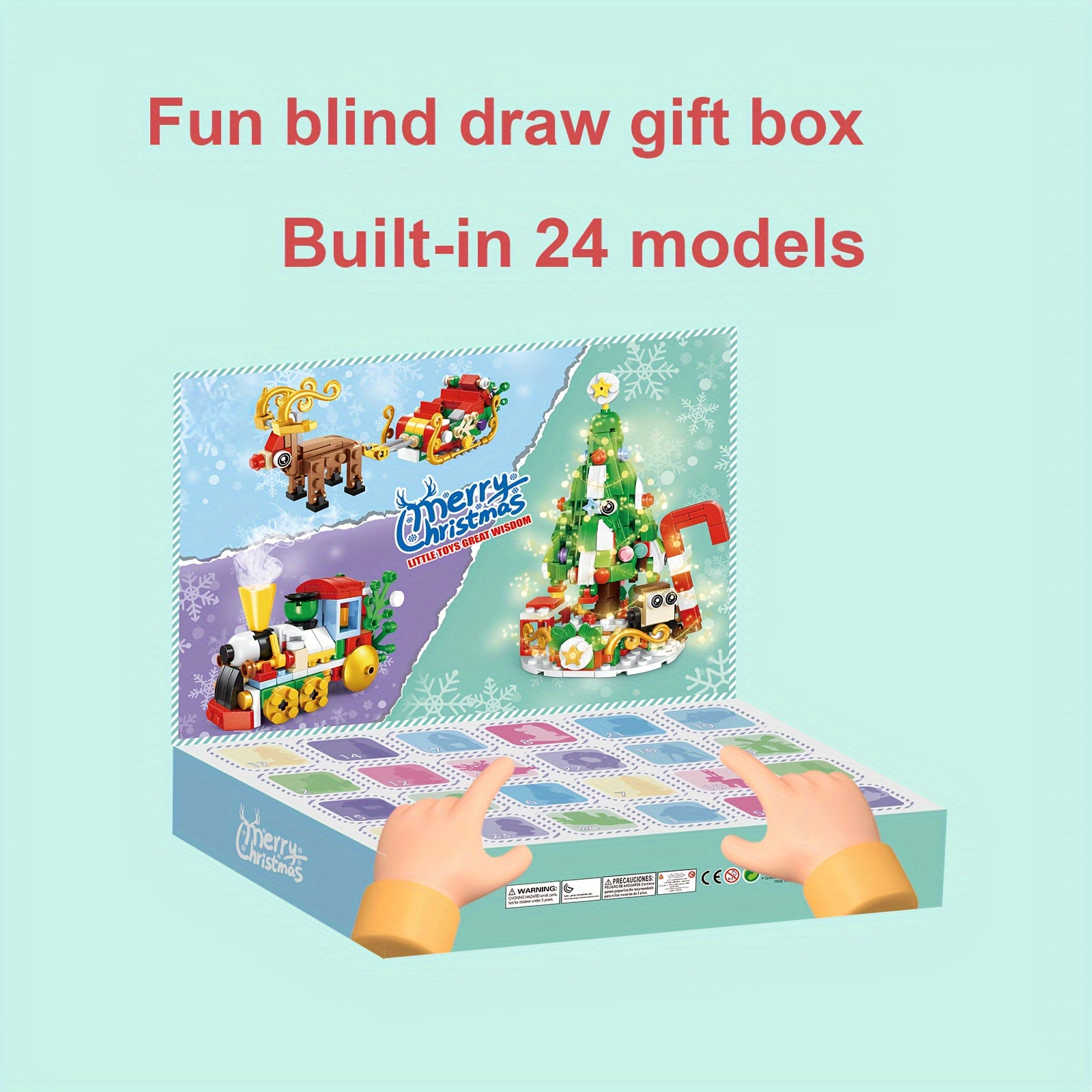 Christmas Advent Calendar Building Block Set - Educational Jigsaw