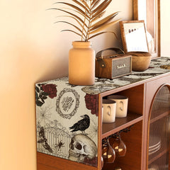 Polyester Table Runner Halloween Gothic Skull Tablecloth
