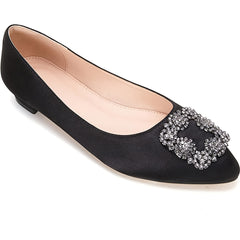 Women's Rhinestone Loafer Shoes Slip On Lightweight Flat Shoes