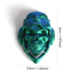 Adjustable 3D Printed Mechanical Skull Mask Model Articulating Desk Decor
