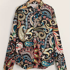 Colorful Pattern Men's Long Sleeve Shirt For Autumn Mens Clothing