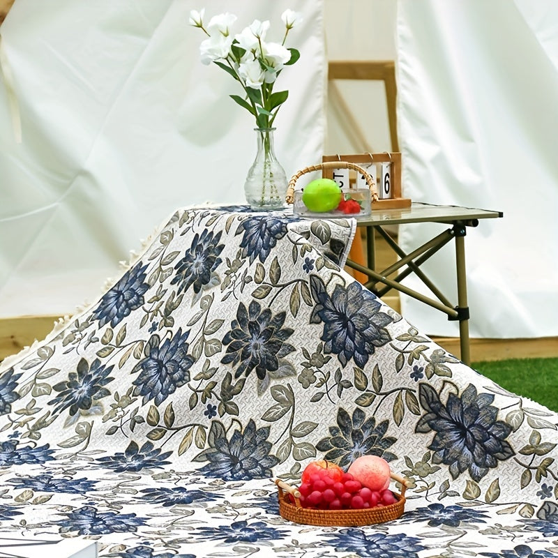 Peony Pattern Flower Camping Picnic Mat Durable Blanket For Outdoor