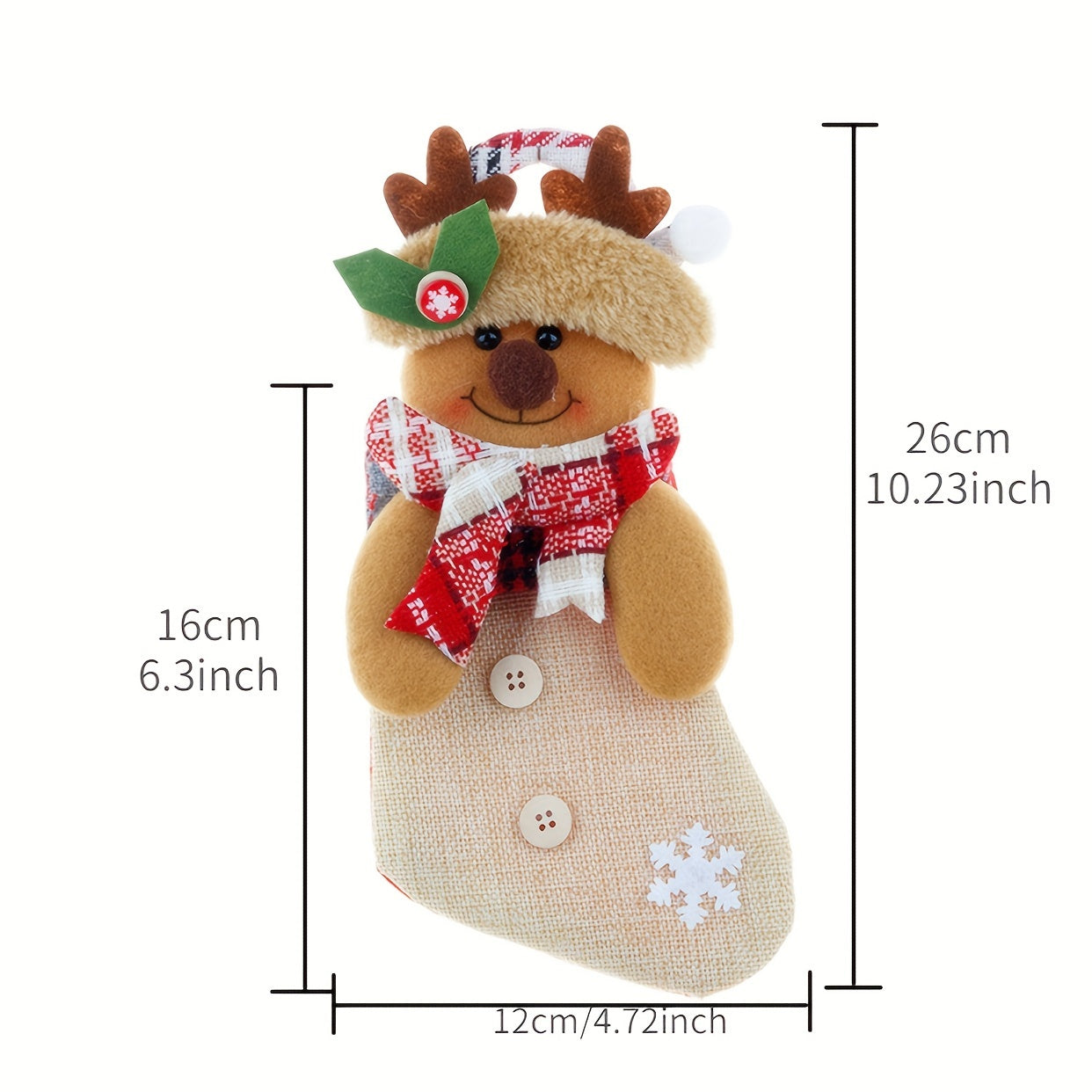 Christmas Santa Claus Socks Tree Pendant Gift Bags Holiday Party Candy Bags