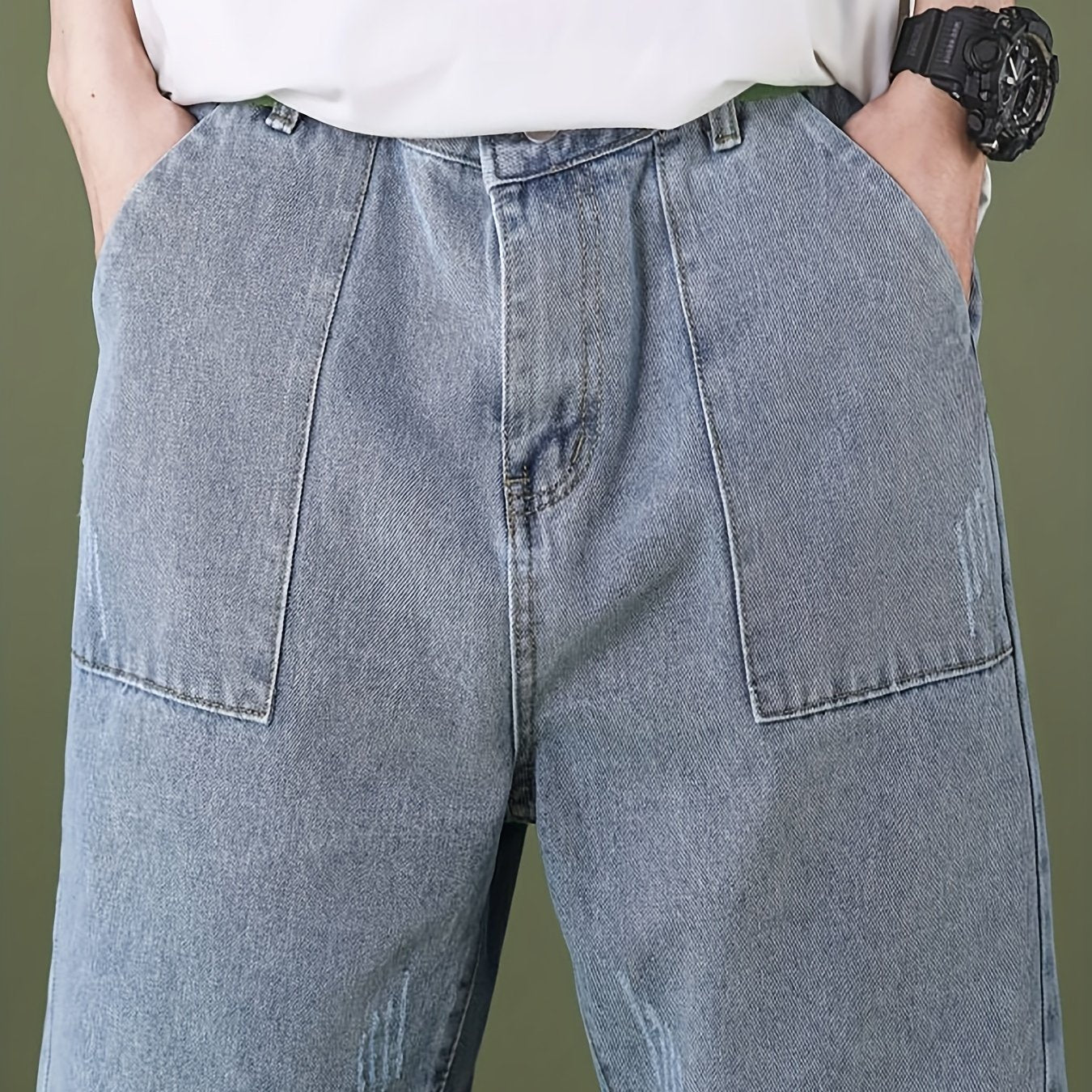 Men's Distressed Denim Shorts for Summer
