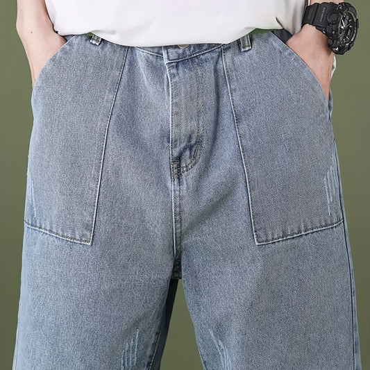 Men's Distressed Denim Shorts for Summer