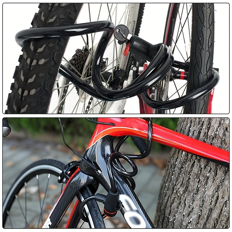 Heavy Duty Bike Lock with Steel Chain and Seat Tube Bracket