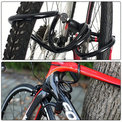 Heavy Duty Bike Lock with Steel Chain and Seat Tube Bracket