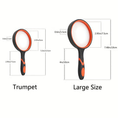 2 Pcs 50mm 75mm 10X Handheld Magnifying Glass Magnifier For Seniors And Kids