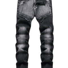 Men's Street Style Stretch Denim Pants for Spring Summer