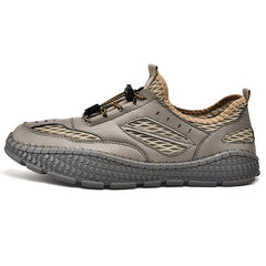 EXSHERO Men's Casual Platform Shoes Breathable Stitching Sneakers