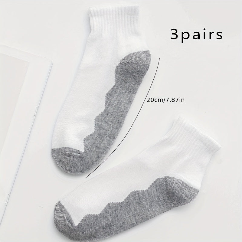 Teenager's Block Ankle Socks Breathable Cotton Blend Casual Style