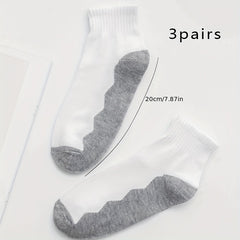 Teenager's Block Ankle Socks Breathable Cotton Blend Casual Style