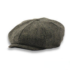 Vintage Herringbone Tweed Newsboy Cap Cosplay Hat