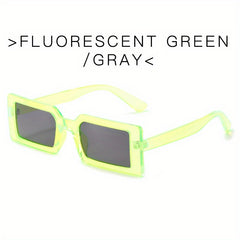 Y2K Rectangle Sunglasses Jelly Anti Glare UV400
