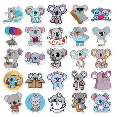 50pcs Koala Graffiti Waterproof Decorative Stickers