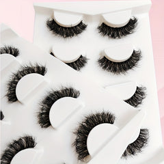 4 Pairs 8D Faux Mink False Eyelashes Fluffy Wispy Thick Eye Lashes