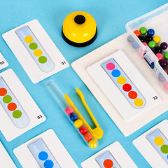 Clip Beads Test Tube Toy Rainbow Beads Game Sorting Toys Counting