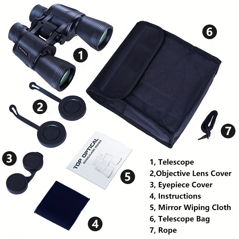 20x50 Compact Binoculars Adults Kids Bird Watching Travel Wildlife Outdoor