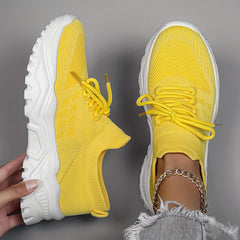 Women's Breathable Mesh Lace Up Sneakers Lightweight Sports Shoes