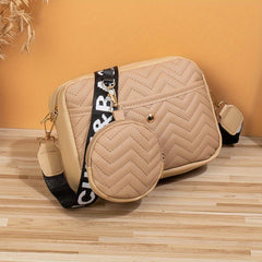 Quilted Crossbody Bag with Coin Purse