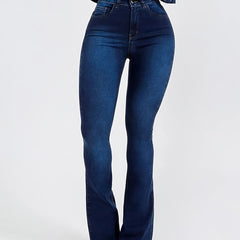 High Rise Skinny Bell Bottoms Flared Jean Pants