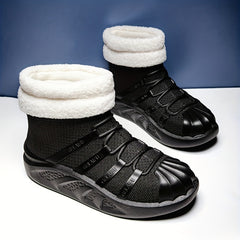 Short Women's Rain Boots Winter Warm PVC Slip-resistant Work Boots