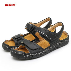 SENBURNY Men's Summer Stitching Sandals Durable Non Slip Comfy Lightweight