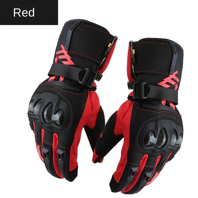 Waterproof Carbon Fiber Riding Gloves for Motorcycle Outdoor Cycling