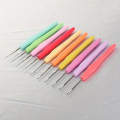 10pcs Lace Crochet Hooks Set 0.5mm-2.75mm Soft Grip