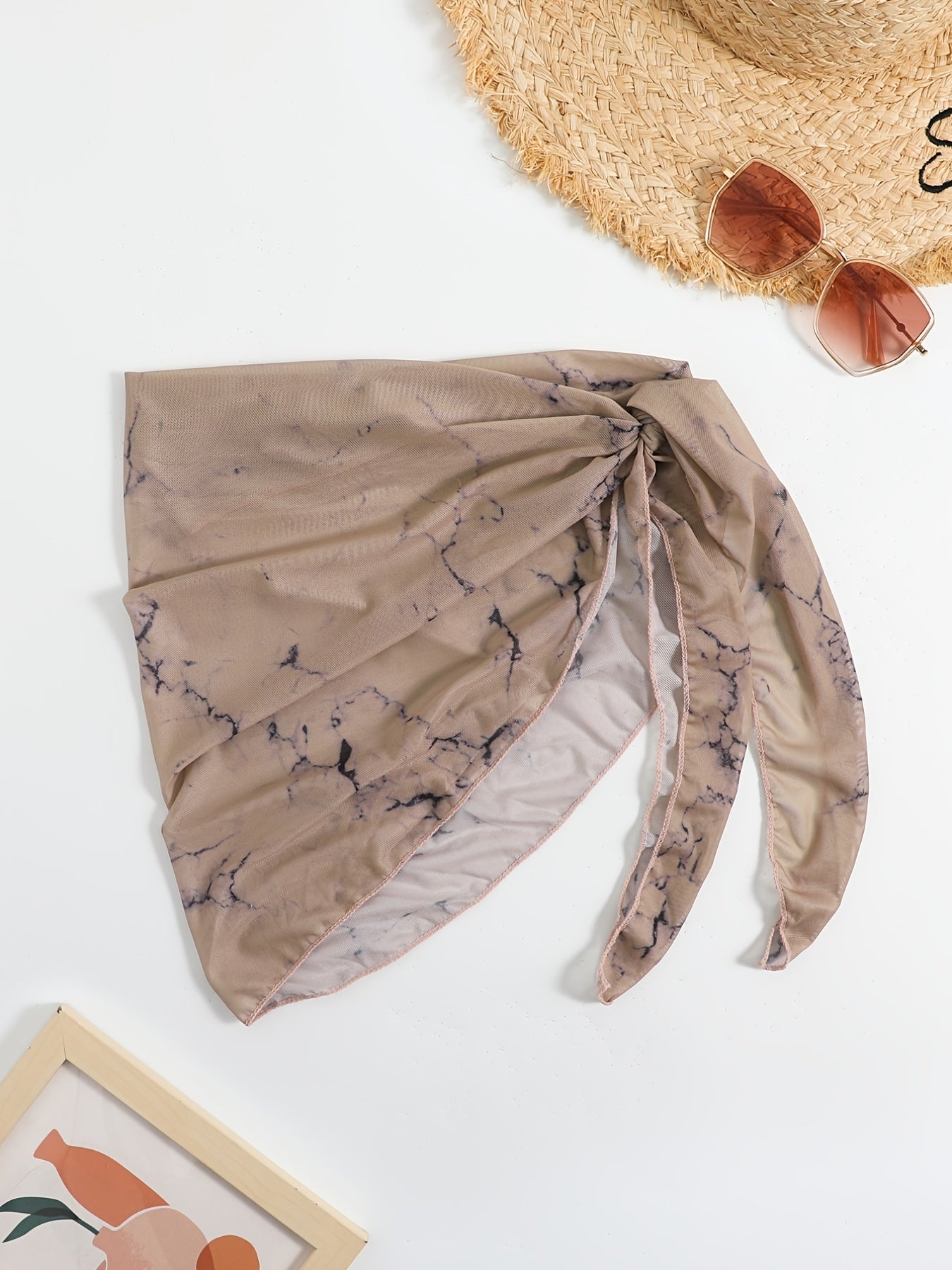 Sheer Cover Up Skirt Casual Beachwear Warp Dress Women's Swimwear