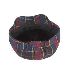 Checkered Beret Hat British Retro Literary Newsboy Painter Octagonal Hat
