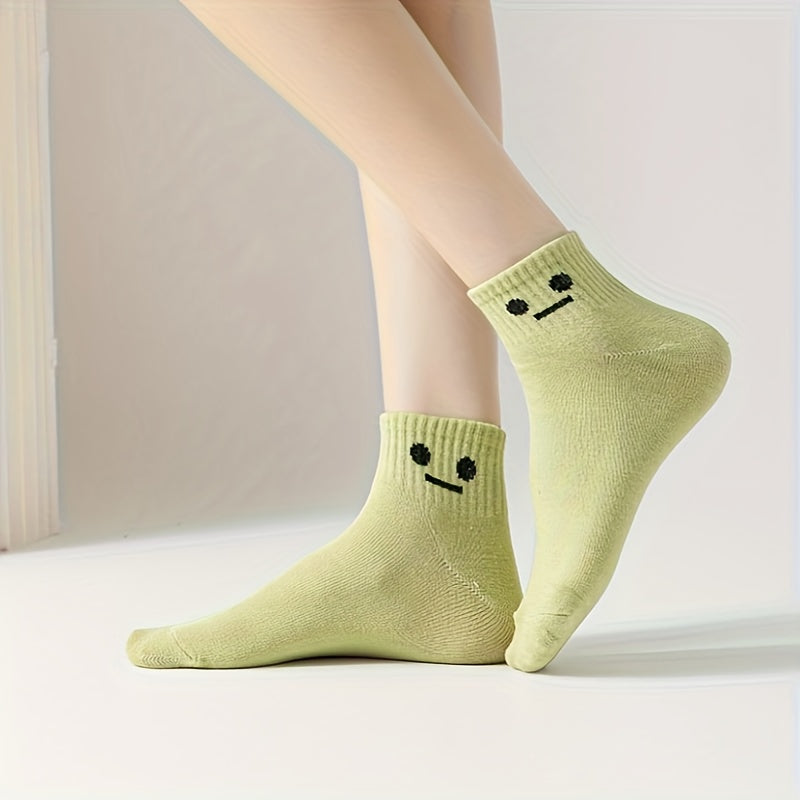 11 Pairs Expression Print Socks for Women