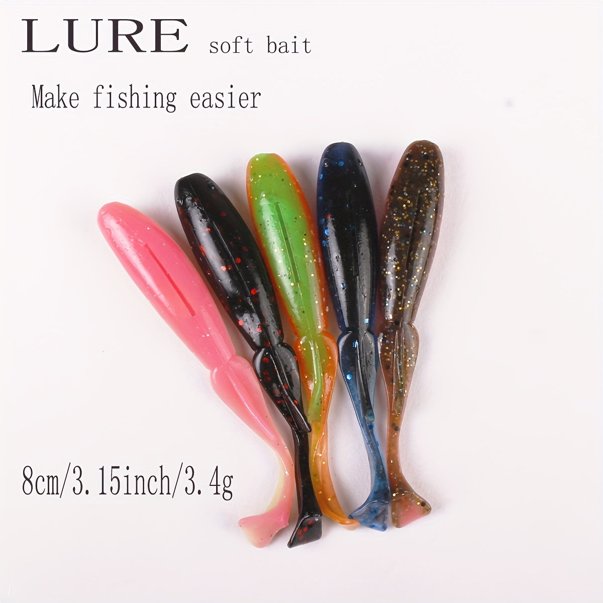 6pcs 3 4g Double Simulation Fishing Lure Soft Wobbler Bait