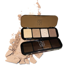 4 Colors Contouring Palette Eyeshadow Palette Brown Coffee Tone Matte Finish