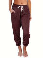 Casual Drawstring Waist Jogger Pants for Women