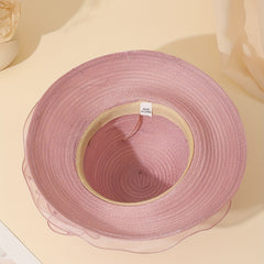 Organza Bucket Hat Mesh Breathable UV Protection Sun Hat Women