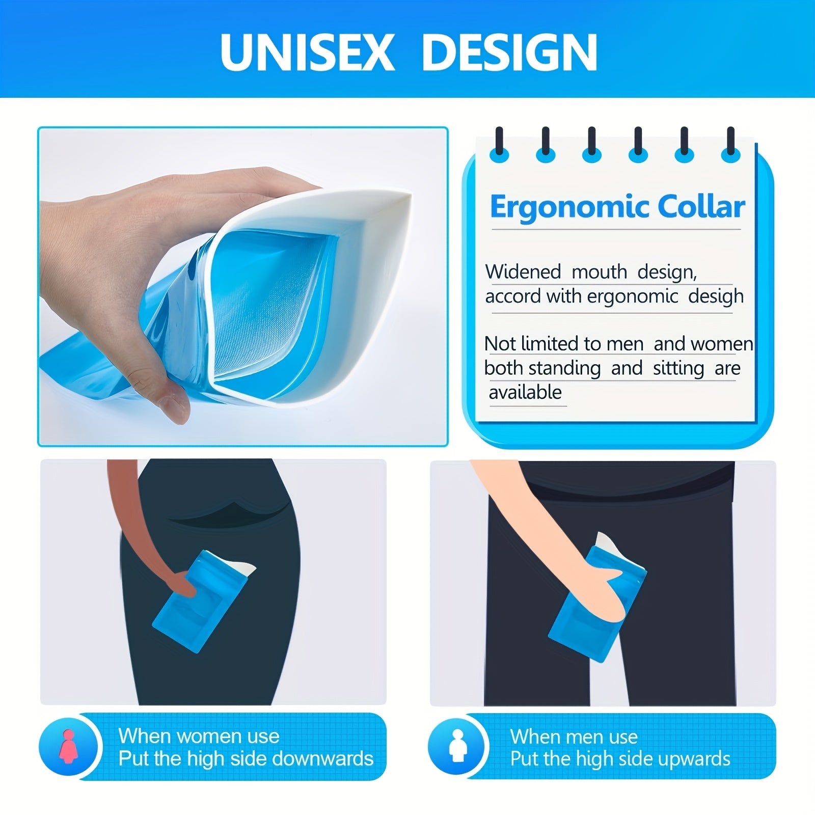 20pcs Portable Disposable Urine Bags for Travel Traffic Jams and Emergencies