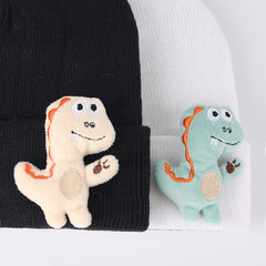 Dinosaur Doll Beanie Hat Cartoon Knit Winter Soft Beanie