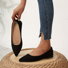 Women's Comfy Slip-On Flat Shoes Soft Sole Work Ballet Flats