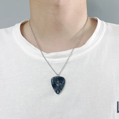 Acrylic Red Heart Eddie Munson Guitar Pick Necklace