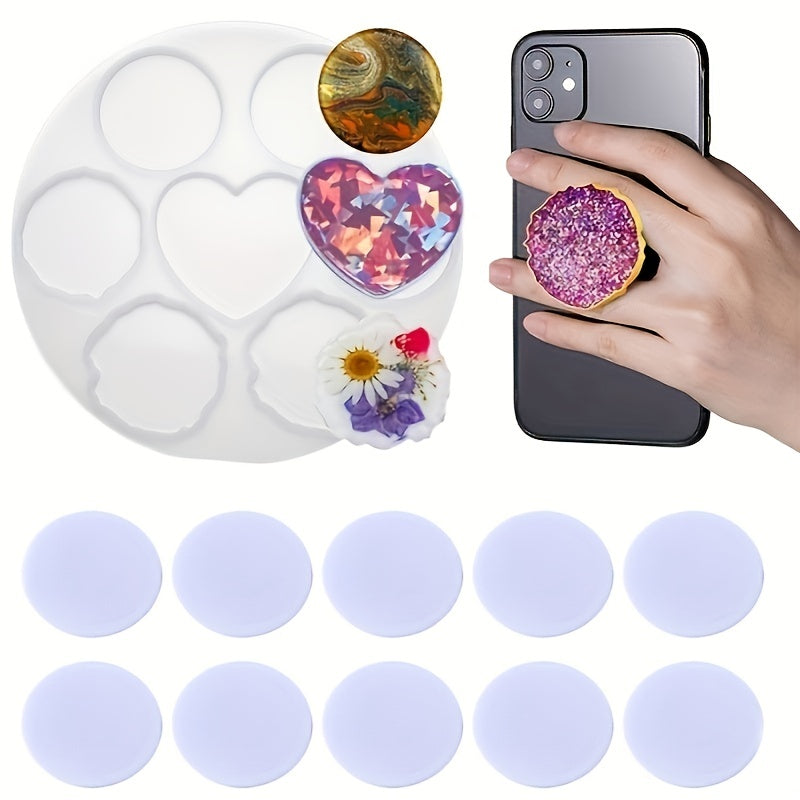Round Phone Stander Silicone Mold for DIY Mobile Phone Bracket