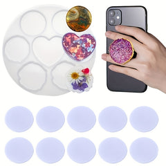 Round Phone Stander Silicone Mold for DIY Mobile Phone Bracket