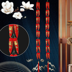 Chinese Year Lucky Ornament Bag with Tassel Couplet