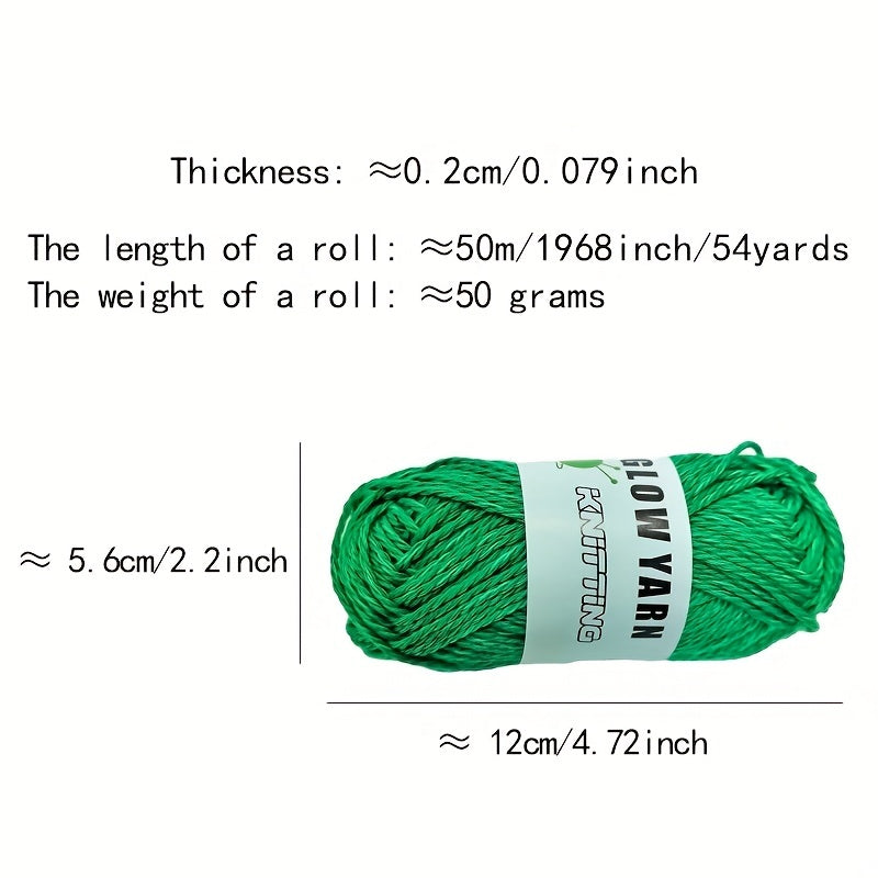 Glow In The Dark Yarn Soft Comfortable 50g Roll
