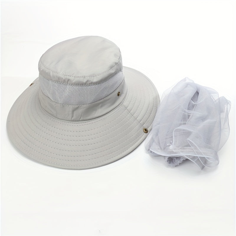 Summer Outdoor Mesh Mosquito-proof Hat Sunscreen Quick Drying Fisherman Hat