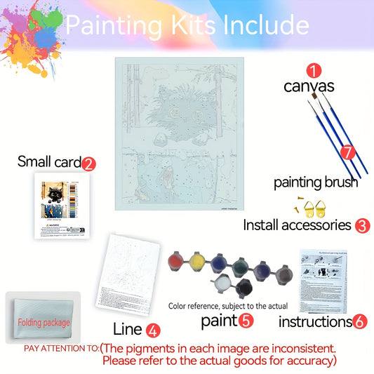 DIY Naughty Cat Number Painting Kit