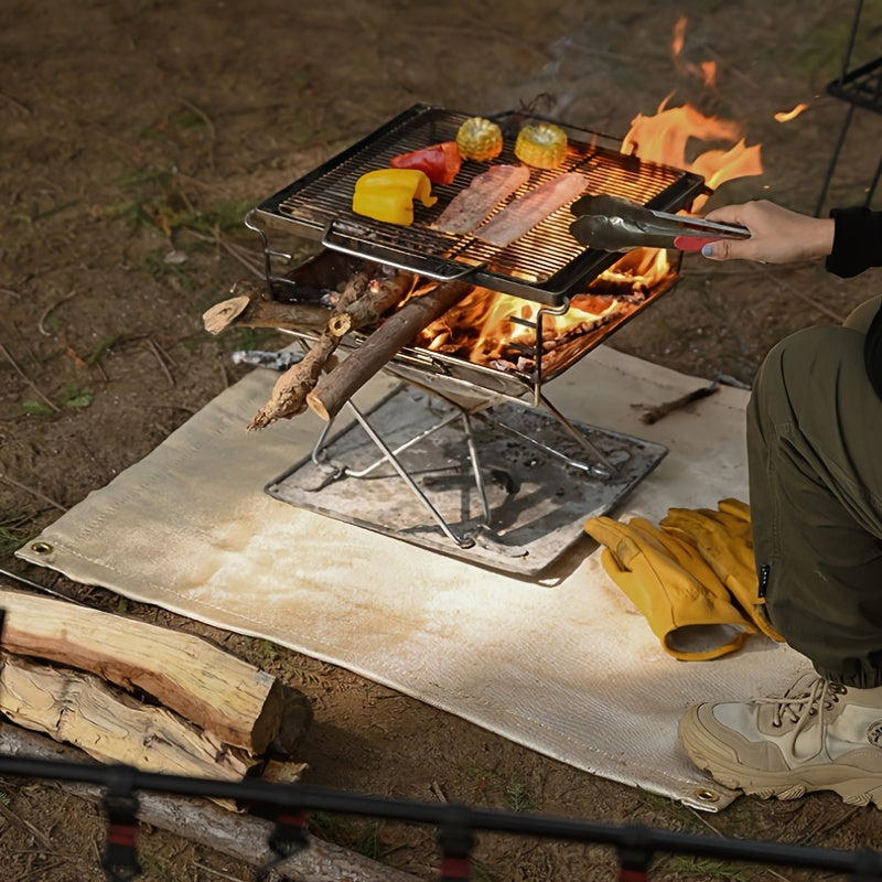 High Temp Resistant Fireproof Mat Fiberglass Blanket for Camping BBQ