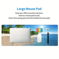 Extended XL Beachy Mousepad Desk Pad Large Rubber Mice Pads